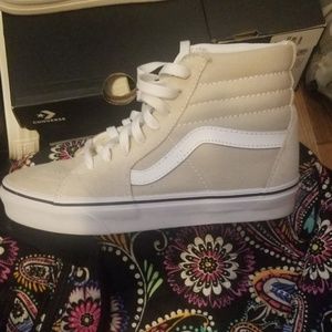 Light tan hightop Van's womens size 7